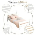 thumbnail image 3 of Bellemave Twin Bed Frames,Wood Platform Bed with Headboard and Footboard, Twin Size Sleigh Bed with Wood Slat Support, No Box Spring Needed (White), 3 of 8