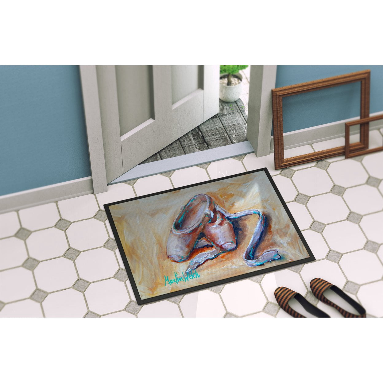 Toe Toe Ballet Shoes Doormat 27 in x 18 in