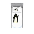 thumbnail image 2 of Cartoon Bedding Set with Sheet & Covers, Arctic Animals Theme Penguin on an Ice Block Needs Help Illustration, Printed Bedroom Decor 2 Shams, 4 Sizes, Black White and Sky Blue, by Ambesonne, 2 of 3