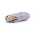 thumbnail image 4 of BLISSFUL STEP Women's Shoes Open Toe Platform Heel Laces Wedge Sandals Purple Flower 9, 4 of 7