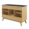 thumbnail image 3 of Modway Soma 48” Double Sink Bathroom Vanity in Oak Black, 3 of 17