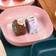 thumbnail image 2 of Bandeja portátil para servir pasta y fruta para campistas: plato hondo de plástico, perfecto para niños y adultos, color rosa, 2 of 5