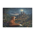 thumbnail image 6 of Qxltty Red Fox Journey Leather Drying Mat for Kitchen Countertops Coffee Mats Hide Stain Quickly Absorbs Water Tableware Decor, 6 of 6