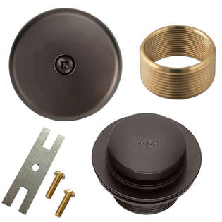 Oil Rubbed Bronze Toe Tap Touch Bath Tub Drain Conversion Kit Assembly, Solid Brass Construction