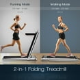 thumbnail image 3 of Costway 2-in-1 Folding Treadmill 2.25HP Jogging Machine w/ Dual LED Display Silver, 3 of 9
