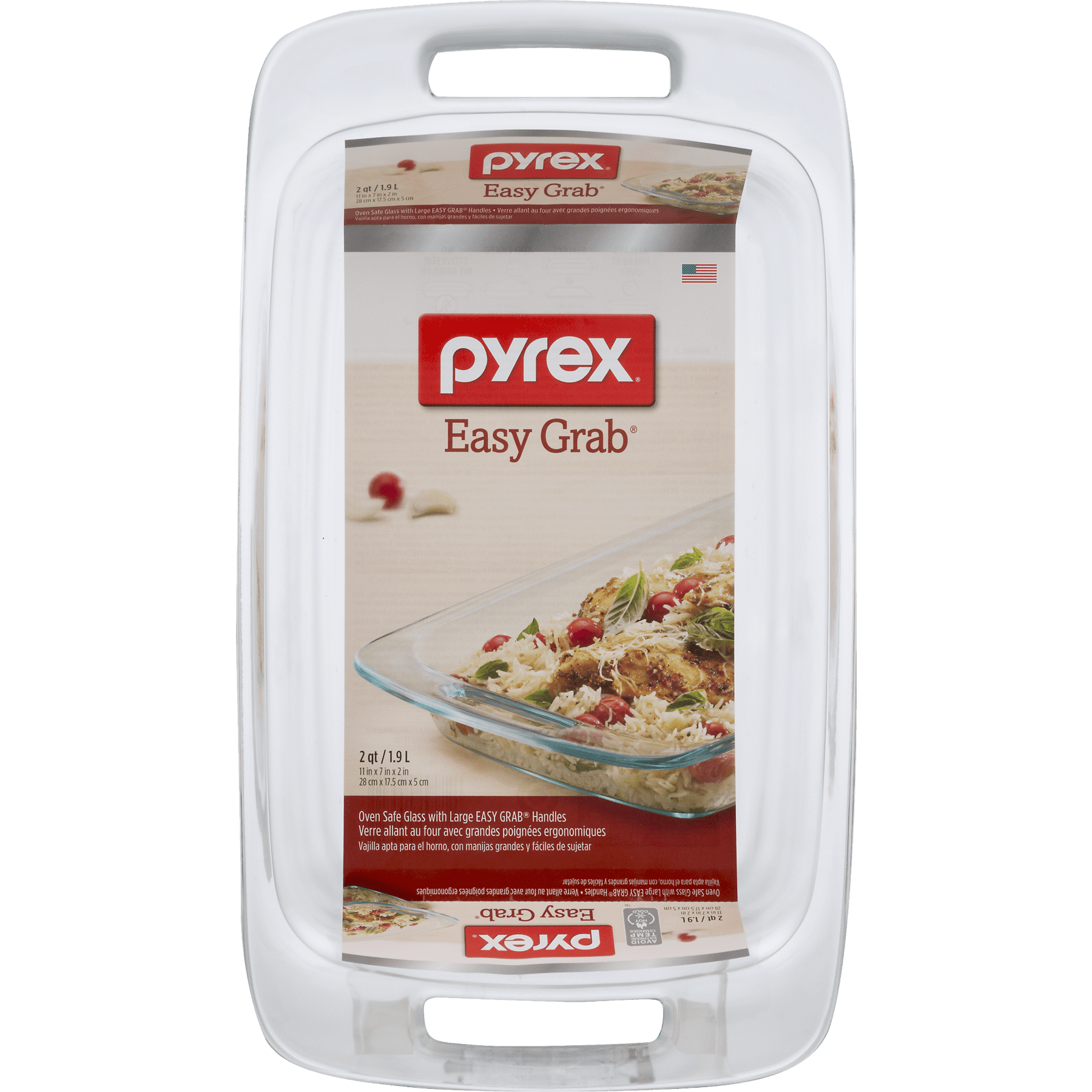 Pyrex Easy Grab 2 Quart 7 X 11 Oblong Baking Dish