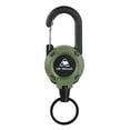 thumbnail image 3 of Retractable Keychain, Retractable Key Reel Heavy Duty ID Badge Holder Telescopic Cable Key Chain Carabiner for Adults, Hiking Dark Green, 3 of 7