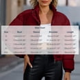 thumbnail image 3 of Mifsaly Womens Cropped Puffer Jacket Full Zip Stand Collar Regular Fit Warm Quilted Coat Casual Winter Padded Outerwear Wine,M, 3 of 7
