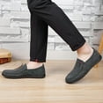 thumbnail image 5 of Men's Wide Loafers Breathable Arch Support Casual for Walking Slip-on Lightweight Handmade Cave Outdoor Shoes Black 10 US, 5 of 7