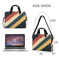 thumbnail image 3 of FORMRS 16" Laptop Bag Carrying Sleeve Case with Handle Travel Shoulder Briefcase, Beige Stripes, 3 of 8