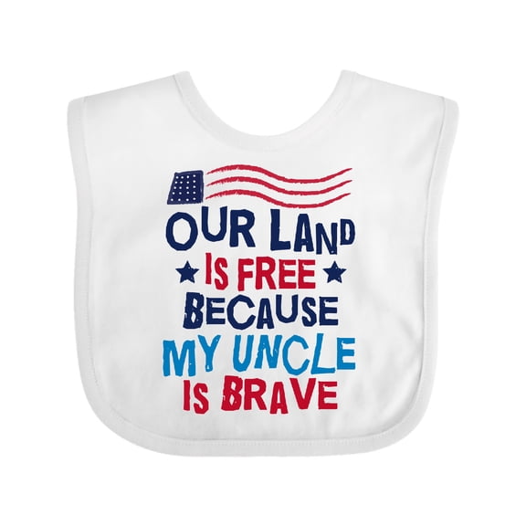 Inktastic Military Uncle Proud Nephew Freedom Boys or Girls Baby Bib