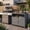 Gray, variant on AwayHome Outdoor Storage Cabinet, All-Weather HIPS Patio Sideboard Buffet with 3 Shelves and Magnetic Doors,Gray