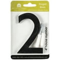 thumbnail image 2 of Architectural Mailboxes 3582DC Number 2 Solid Cast Brass 4 inch Floating House Number Dark Aged Copper ''2'', 2 of 7