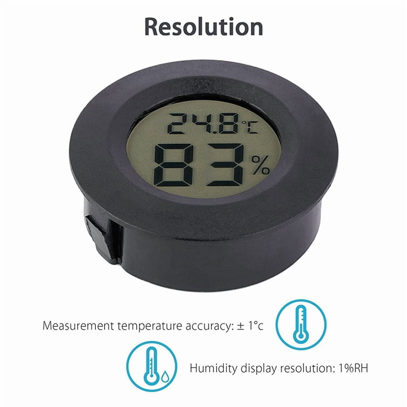 5-pack Hygrometer Thermometer Digital LCD Monitor Humidity Meter Gauge for Humidifiers Dehumidifiers ,Fast Response