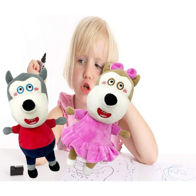 2pcs/set 30cm Anime Wolfoo Family Plush Toys Cartoon Plushie Lucy Soft  Stuffed Dolls Toy For Children Kids Boys Girls Fans Gifts