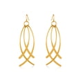 thumbnail image 4 of West Coast Jewelry Women's Curved Wire Dangle Gold Tone Jewelry Set, 4 of 4