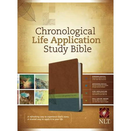 NLT Chronological Life Application Study Bible, TuTone (LeatherLike, Brown/Green/Dark (Best Chronological Bible Reading Plan)