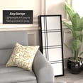 thumbnail image 3 of Red Lantern 4 ft. Short Double Cross Shoji Screen - Black - 6 Panels, 3 of 6