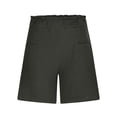 thumbnail image 4 of biudgviw Bermuda Shorts for Women Wide Leg Cotton Linen Shorts High Rise Lightweight Summer Beach Vacation Shorts with Pockets, 4 of 7