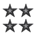 thumbnail image 1 of Parches de Strass en Forma de Estrella Uxcell, 4 Pcs Parches de Aplique para Coser/Planchar, Negro, 1 of 5