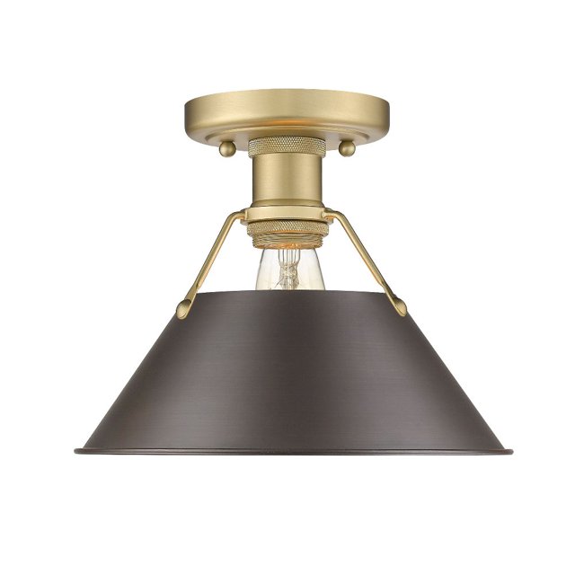 Golden Lighting - Orwell - 1 Light Flush Mount 8 Inches Tall and 10 Inches