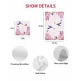thumbnail image 7 of Pink Flower Kitchen Dish Towels for Drying Dishes Set of 4, Spring Floral Butterflies Birds Elegant Pastoral Waffle Weave Microfiber Hand Tea Bathroom Towels Quick Dry & Absorbent Towel 15.7x23.6, 7 of 7