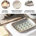 thumbnail image 3 of Soap Dish for Shower, Ceramic Soap Dish Non-Slip Soap Holder Bar Saver Tray for Bathroom Kitchen Sink, Floating Point Design Save Soap Loss, 3 of 5