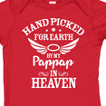 thumbnail image 4 of Inktastic Handpicked for Earth by My Pappap in Heaven with Angel Wings Boys or Girls Baby Bodysuit, 4 of 5