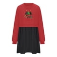 thumbnail image 4 of Pisexur Robes de Noël pour Femmes Mode Imprimé Noël Robes de Vacances Décontractées Col Rond Manches Longues Robe Fluide à Étages Mini Robe de Fête, 4 of 4