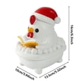 thumbnail image 3 of Chicken Figurine with Santa Hat and Book Decorative Collectible Ornament for Home Desk Shelf Display, 3 of 5