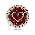 thumbnail image 3 of Kumdkd Heart Shaped Round Placemat Set, Valentine's Day Wedding Anniversary Table Decor, Heat Insulating Linen Placemats for Dining Table, Restaurant, Party Decoration, 14.2 Inch, Machine Washable, 3 of 6
