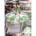 thumbnail image 5 of Outdoor Tablecloth with Umbrella Hole for Patio/Picnic/Party/Camping, Palm Leaves Waterproof Table Cloth Round Cover Washable, Watercolor Tropical Monstera Leaf Botanical Summer (Dia 54"), 5 of 8
