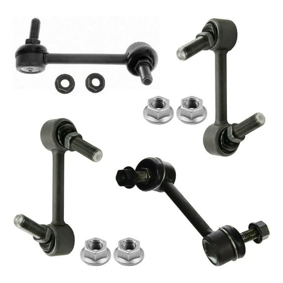 Rear & Front Sway Bar End Links Suspension 4 Pc Kit Fits select: 2004-2007 CHEVROLET TRAILBLAZER, 2004-2007 GMC ENVOY