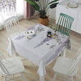 thumbnail image 3 of Purple Spring Floral Tablecloth Square Table Cloth 60x60 , Waterproof Tablecloth Outdoor Table Cloth, Summer Botanical Weeping Vintage Washable Table Cover for Kitchen Dining Party, 3 of 8