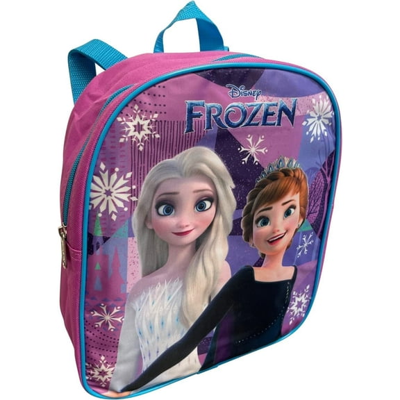 Frozen Anna And Elsa Toddler Girl 12 Inch Mini Backpack Pink-Blue