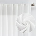 thumbnail image 2 of Curtainking White Curtains 84 Inches for Living Room Back Tab Window Drapes Rod Pocket Farmhouse Linen Curtains Bedroom Light Filtering Curtains 2 Panels, 2 of 7