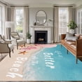 thumbnail image 2 of Life Is Better At The Beach Large Area Rugs 8x10 ft Summer Ocean Umbrella Slippers Starfish Washable Rug Non Slip Indoor Carpet Absorbent Floor Mat for Living Room Bedroom Dining Room, 2 of 9