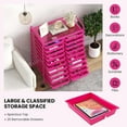 thumbnail image 3 of CZMJY 20-Drawer Organizer Cart Tools, Mobile Utility Storage Cart with Removable Drawers & Lockable Wheels, Rolling Storage Cart with wheels for Home Office School (Hot Pink), 3 of 8