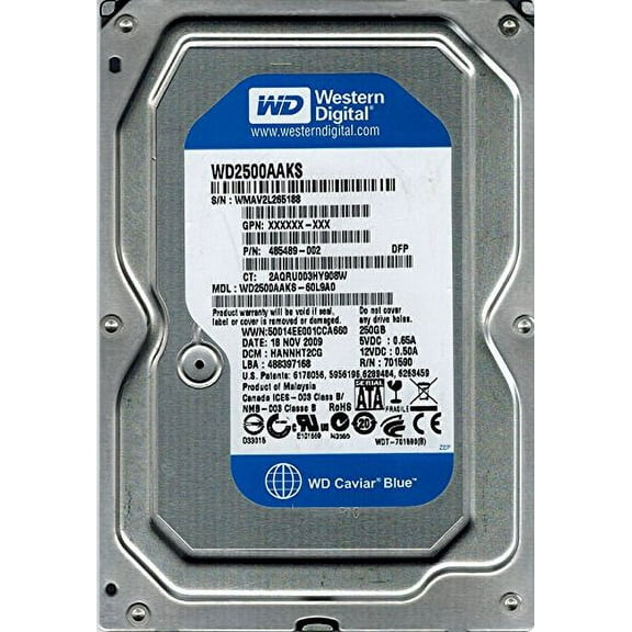 Western Digital WD2500AAKS-60L9A0 250GB DCM: HANNHT2CG