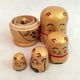 thumbnail image 5 of 5pcs Pintado A Del Matryoshka Fortuna Gato Rusas De La Jerarquización De Oro Baoblaze Muñecas rusas, 5 of 8