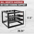 thumbnail image 4 of Vivlly Rack De 10U De Marco Abierto Para Servidores De Red Equipos De Audio Y Video Estantes Ventilados De 1U Para Trabajo Pesado Hardware Montado En La Pared O Soporte De Piso, 4 of 5