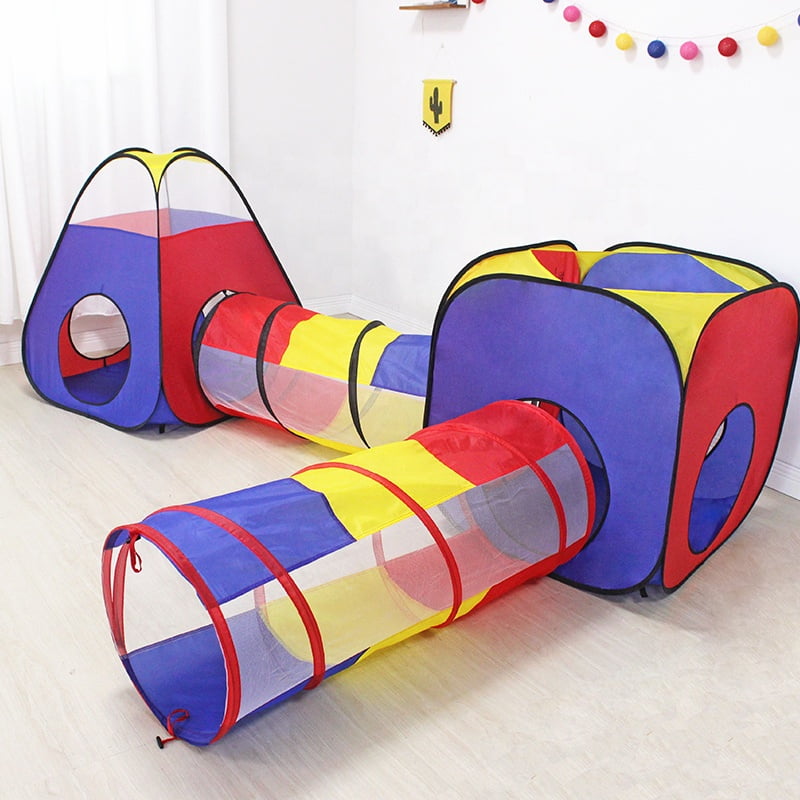 4 in 1 Children Kids Playhouse Tent Ball Pit Tunnels with Storage Bag Walmart