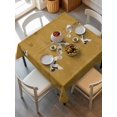 thumbnail image 2 of Japanese Style Suqare Tablecloth - 54 x 54 Inch, Vintage Art Cranes Ocean Wave Yellow Waterproof & StainResistant Tablecloth, Washable Oil-proof Table Cover for Dining/Party/Wedding/Camping/Buffet, 2 of 9