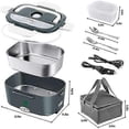 thumbnail image 2 of Electric heating lunch box with stainless steel tray and salad box, low-power circulating heating, 2 of 3
