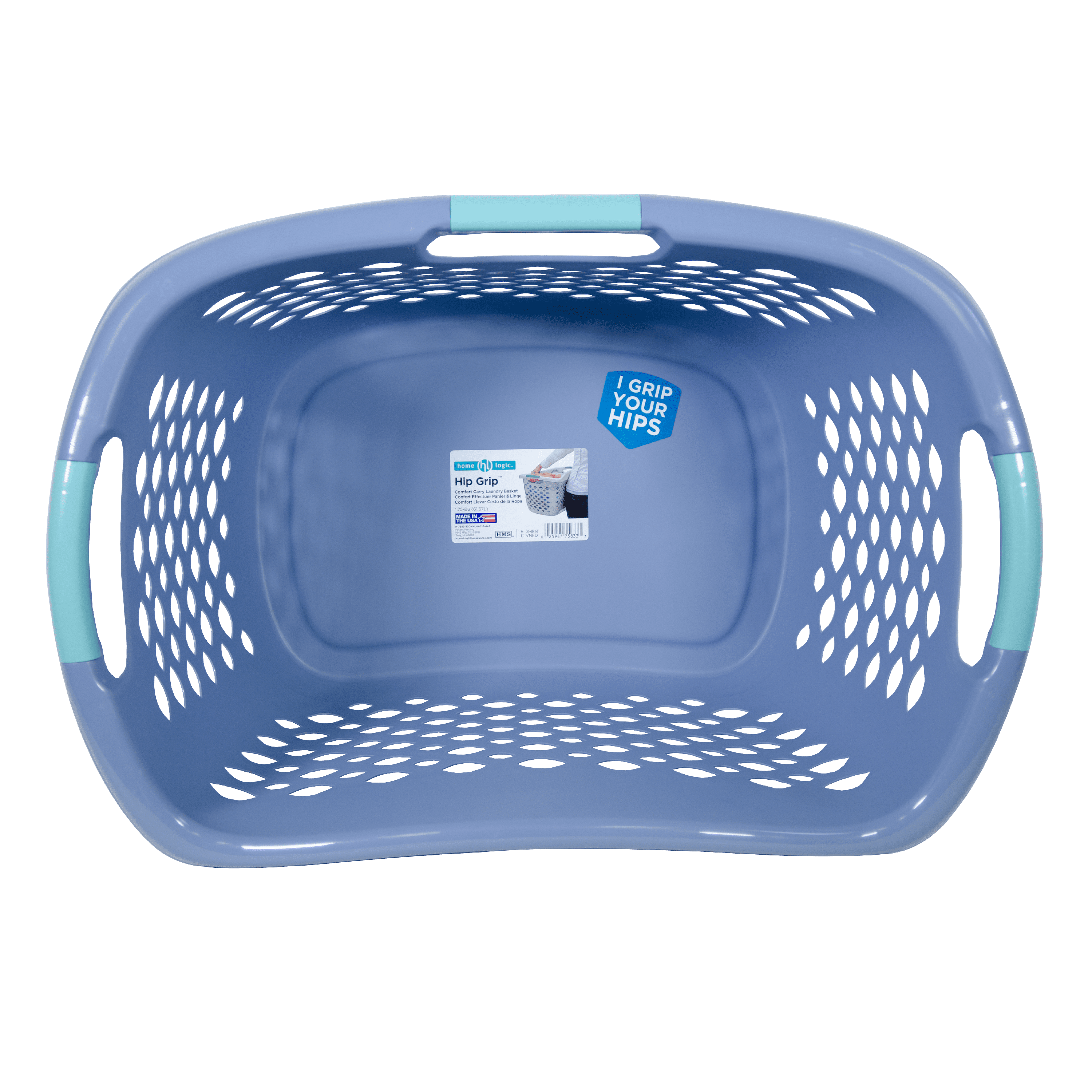 Home Logic Hip Grip Laundry Basket 1.8 Bushel, Blue - Walmart.com