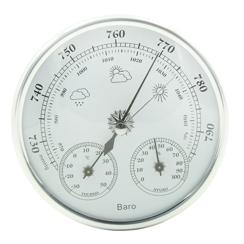 3in1 Indoor And Outdoor Thermometer Hygrometer Barometer Weather Station MultiPurpose Gauge