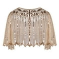 thumbnail image 3 of PrettyGuide Women's 1920s Shawl Beaded Sequin Deco Evening Cape Bolero Flapper Cover up, One Size, 3 of 5