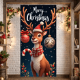 thumbnail image 3 of Snowflakes Christmas Reindeer Santa Sleigh Decorative Holiday Tree Banner for Winter Celebration Party Decoration Event, 3 of 9