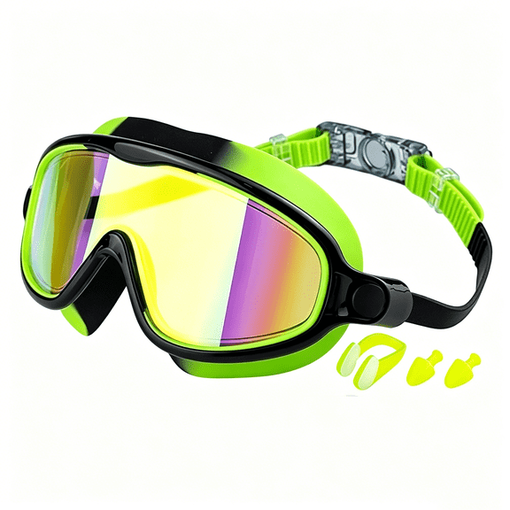 Kaleduo Swim Goggle Anti-Fog Anti-UV Wide View Swimming Goggles for Kids 3-14