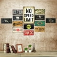 thumbnail image 4 of Vintage Metal Tin Signs - Funny No Speed Limit Signs for Man Cave, Car, Street & Road - 8 x 12 Inch, 4 of 14